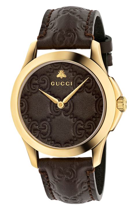 gucci 7441 watch|gucci 38mm leather strap watch.